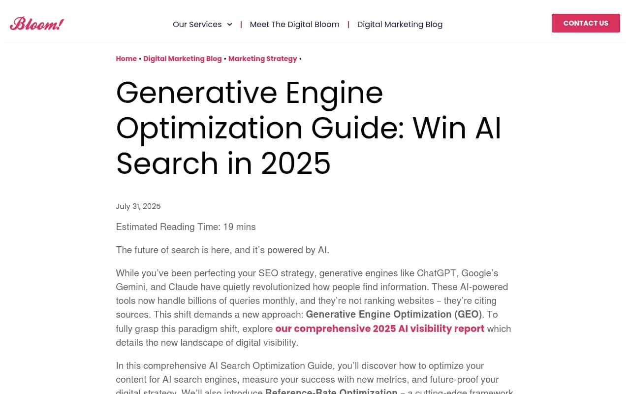 GEO framework and process