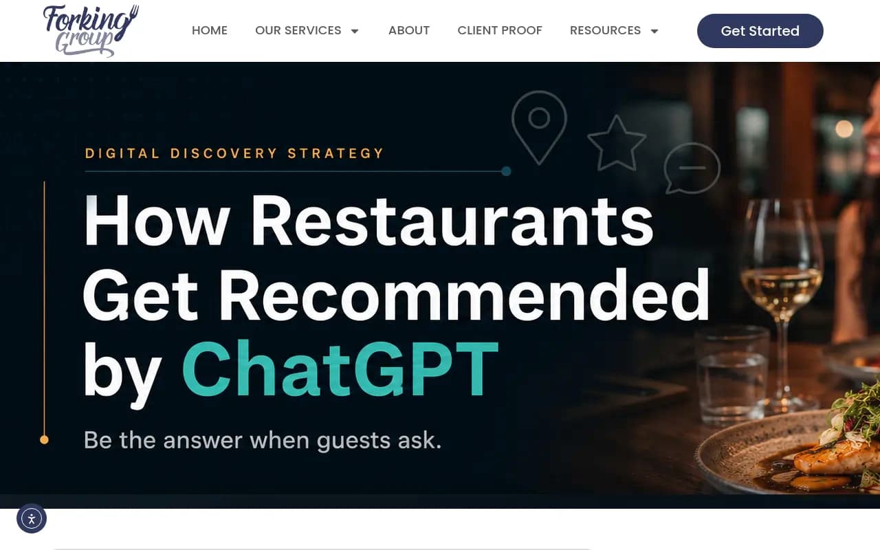 The Forking Group's guide on how restaurants get recommended by AI search engines