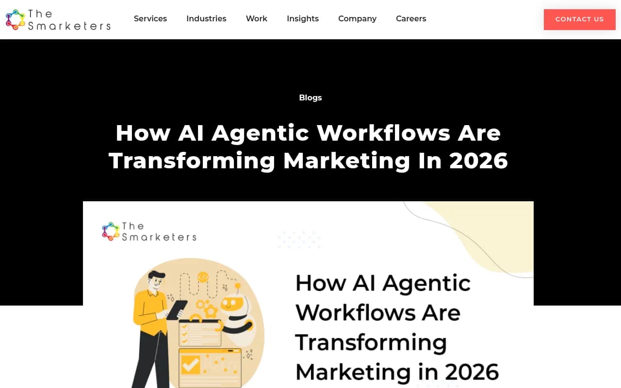 Screenshot showing agentic AI marketing concepts and workflows