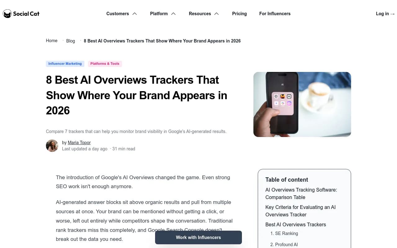 AI visibility tracking tools comparison