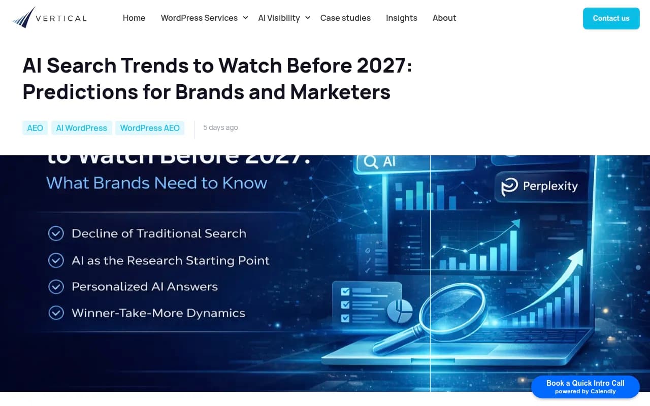 AI Search Trends visualization showing the shift toward zero-click results