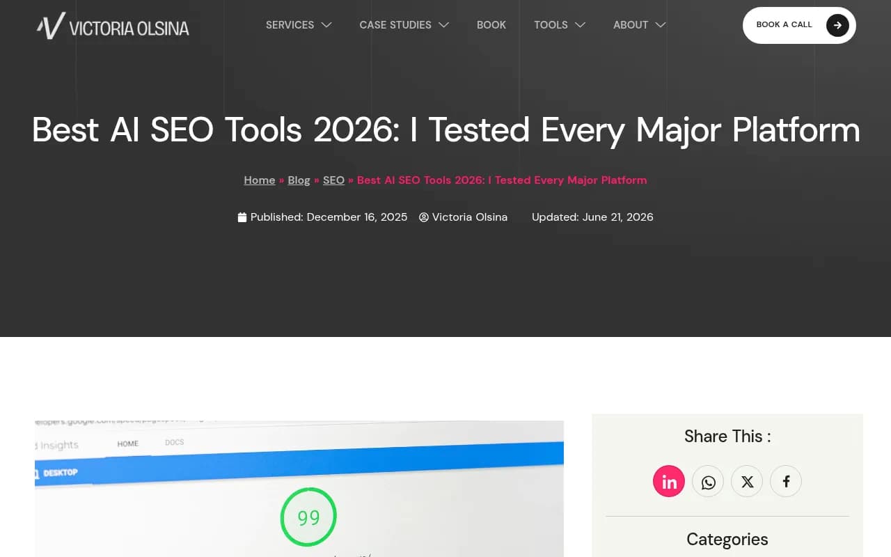 Testing AI SEO tools in 2026 -- what the platforms actually deliver
