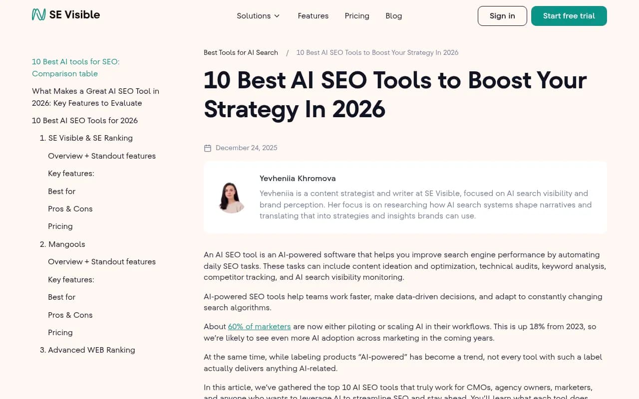 SE Ranking's all-in-one SEO platform interface