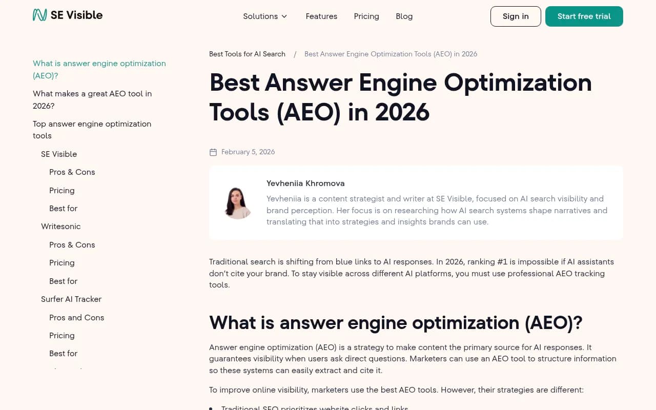 SE Ranking's guide to AEO tools in 2026 — useful reference for understanding what features matter