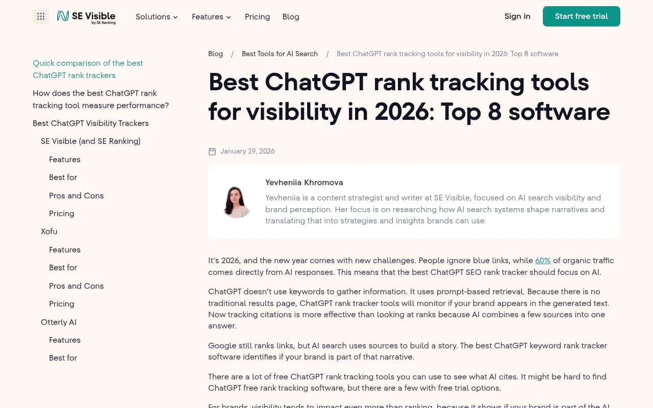 Pricing and limitation breakdown for ChatGPT rank tracking tools