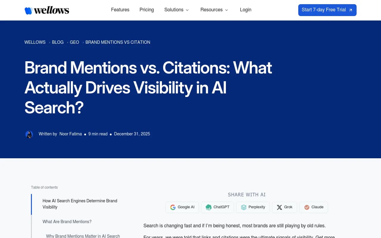 Brand mention tracking example