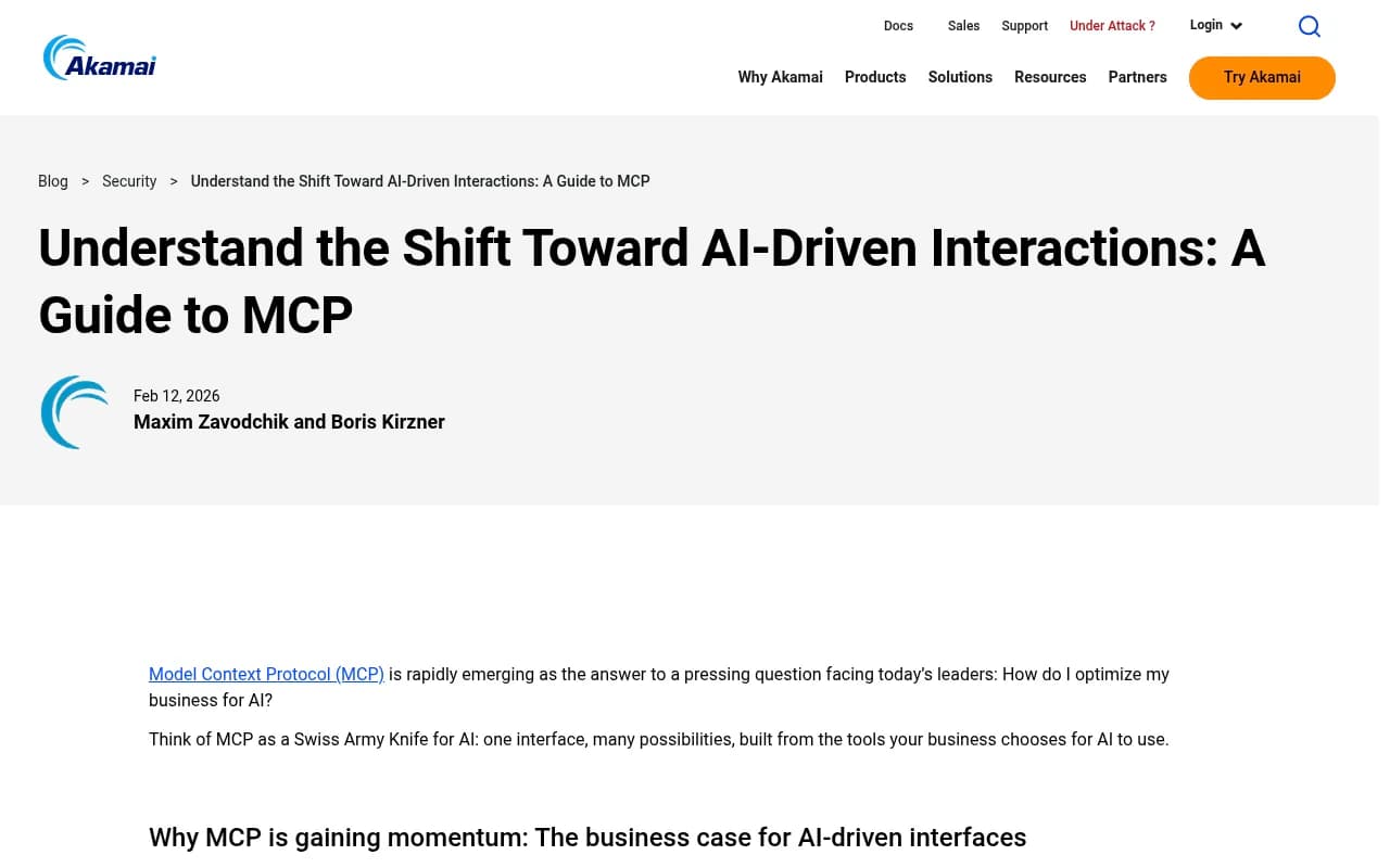 Akamai's leadership guide to MCP and AI-driven interactions