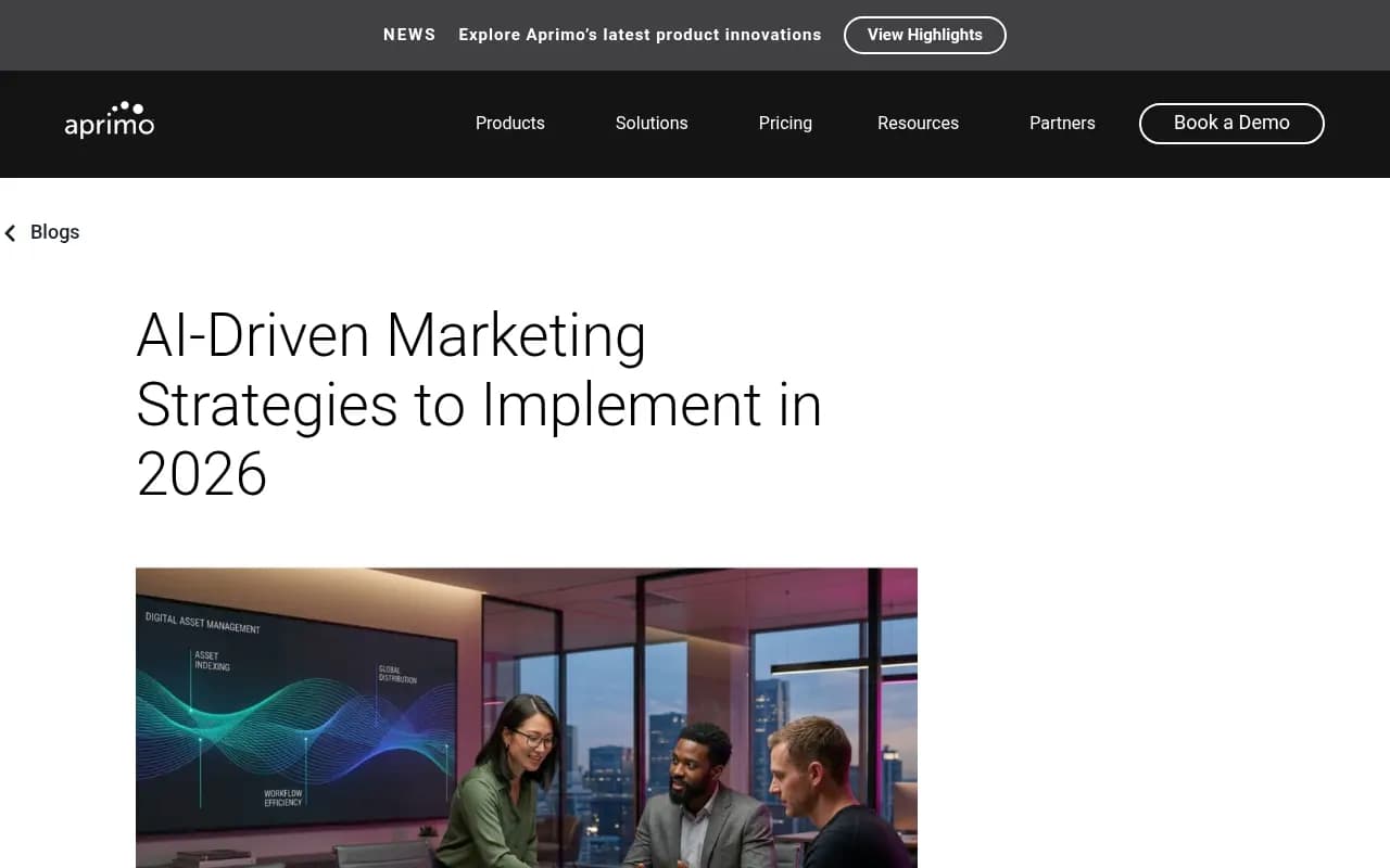 Aprimo's overview of enterprise AI agents reshaping marketing operations in 2026