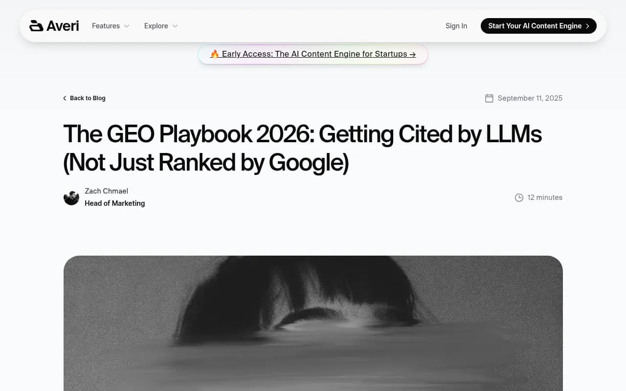 The GEO Playbook 2026: Getting Cited by LLMs (Not Just Ranked by Google)