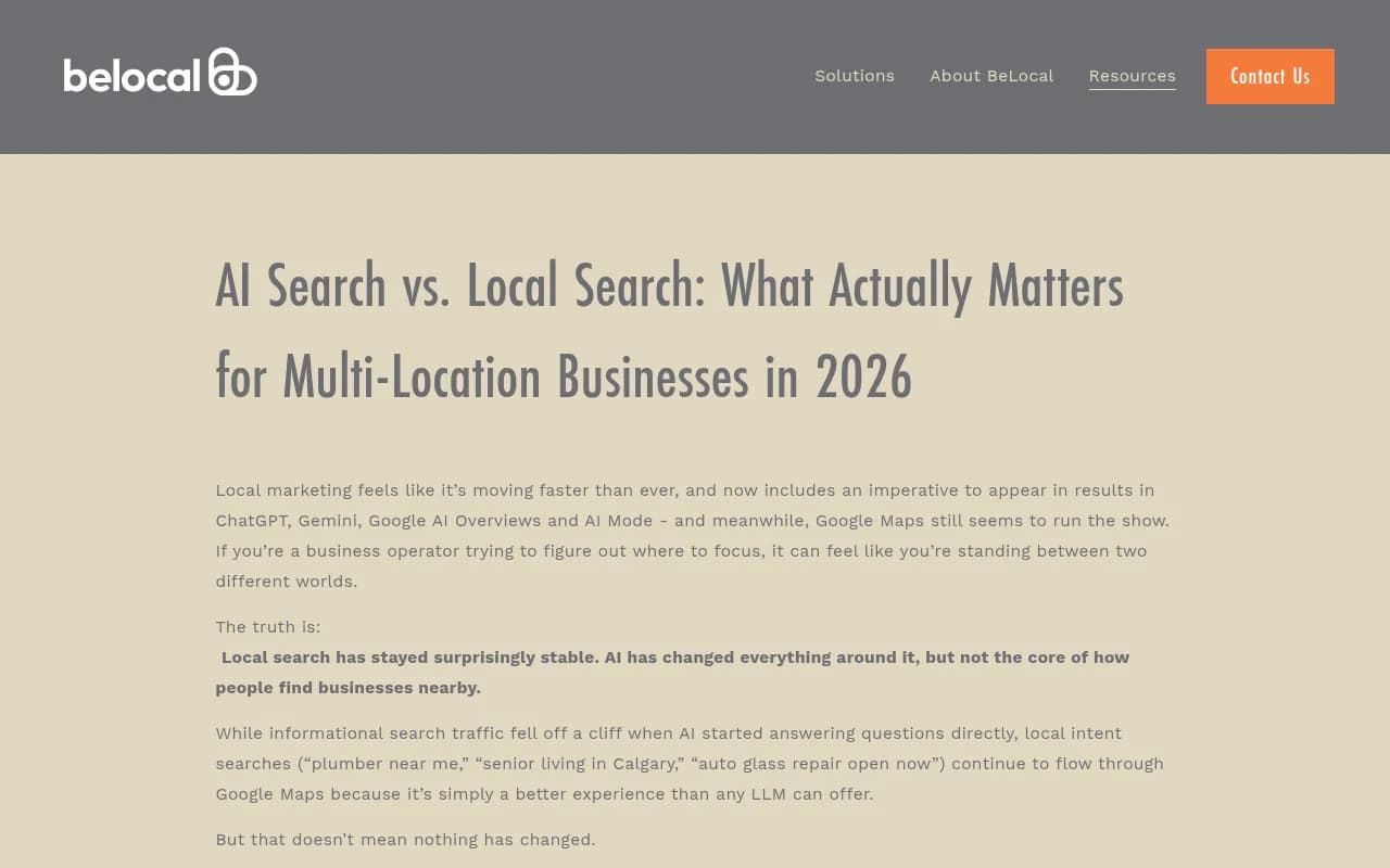 AI Search vs Local Search comparison