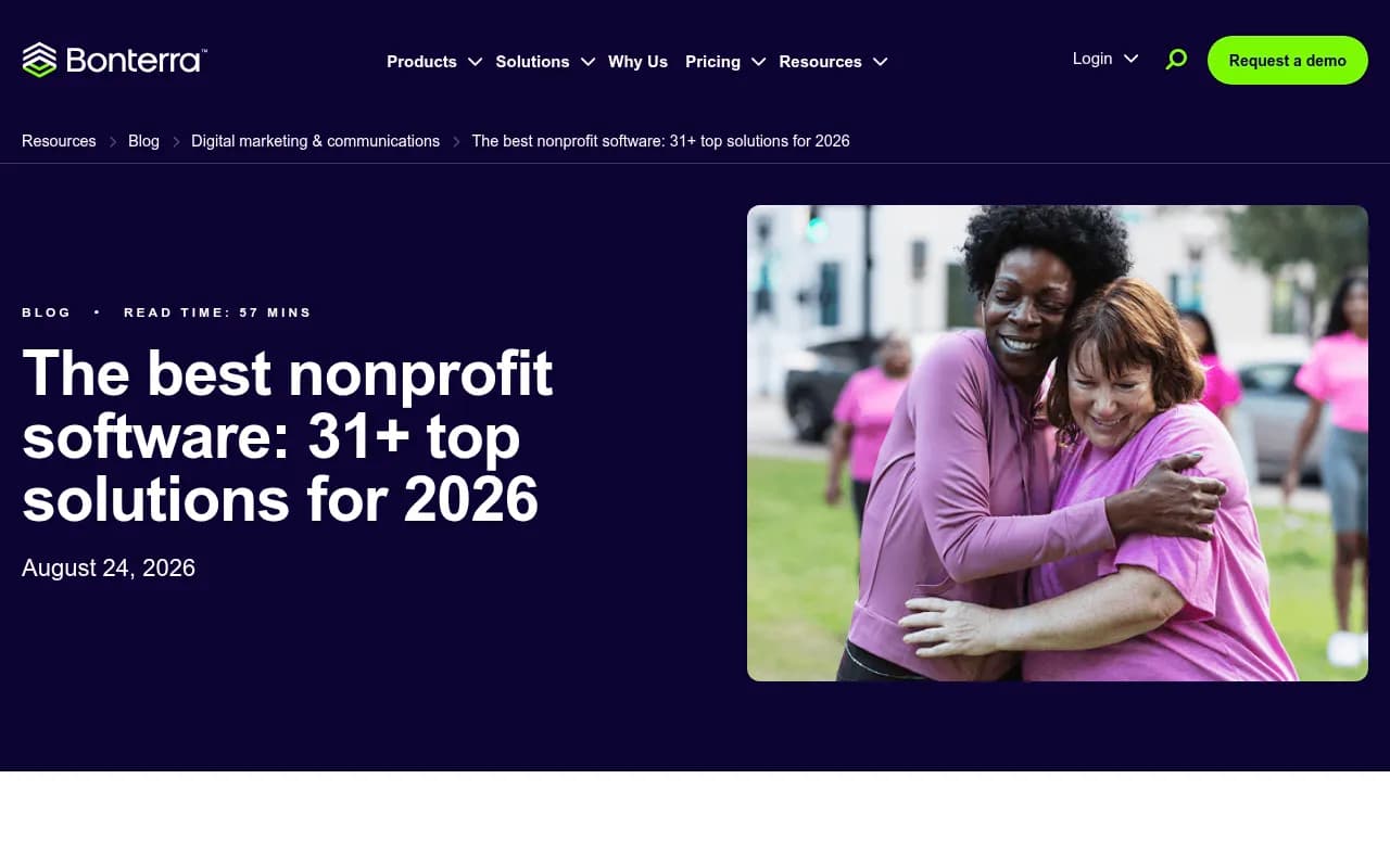 Bonterra guide to nonprofit software covering fundraising, events and donor management
