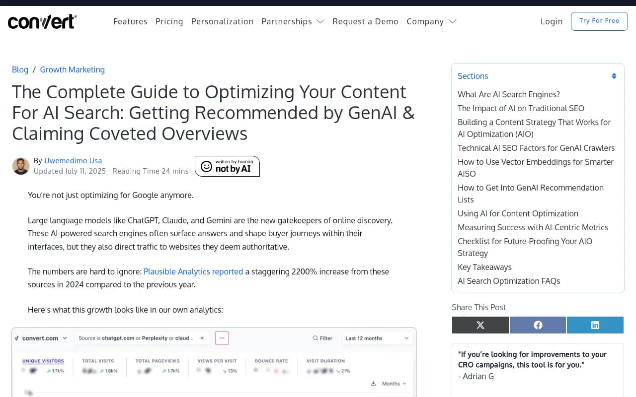 Convert AI Search Optimization Guide
