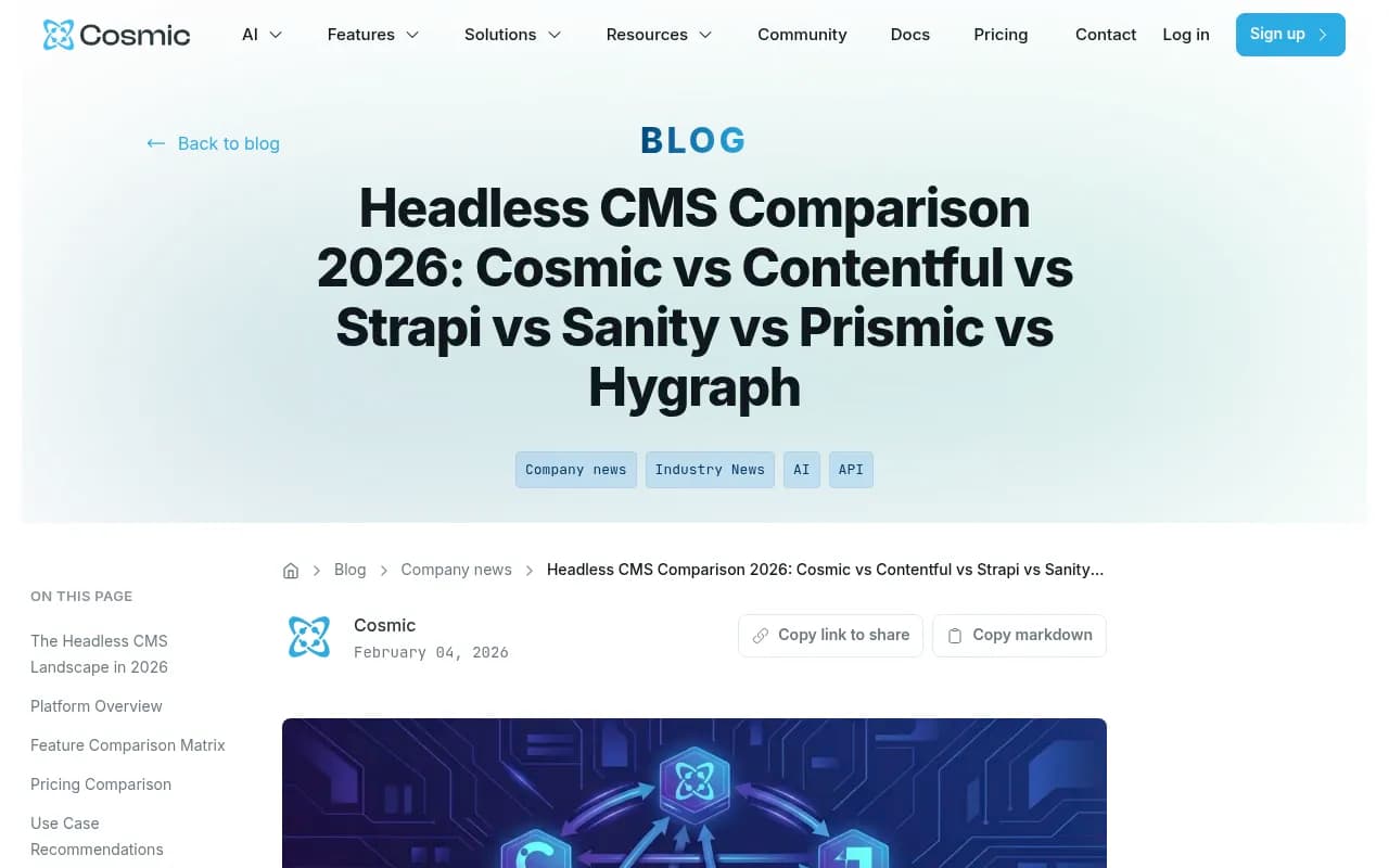 Headless CMS comparison overview