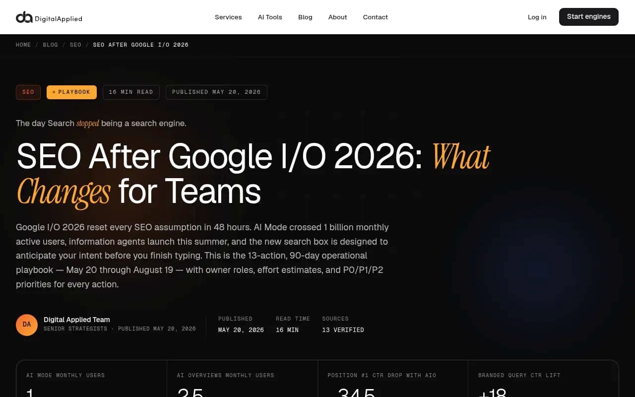 SEO After Google I/O 2026: What Changes for SEO Teams