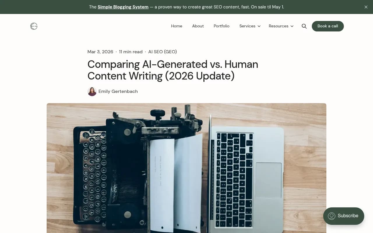 Comparing AI-Generated vs. Human Content Writing (2026 Update)