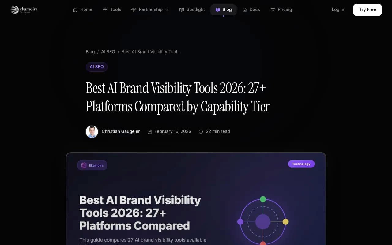 Comparison of AI visibility tracking platforms