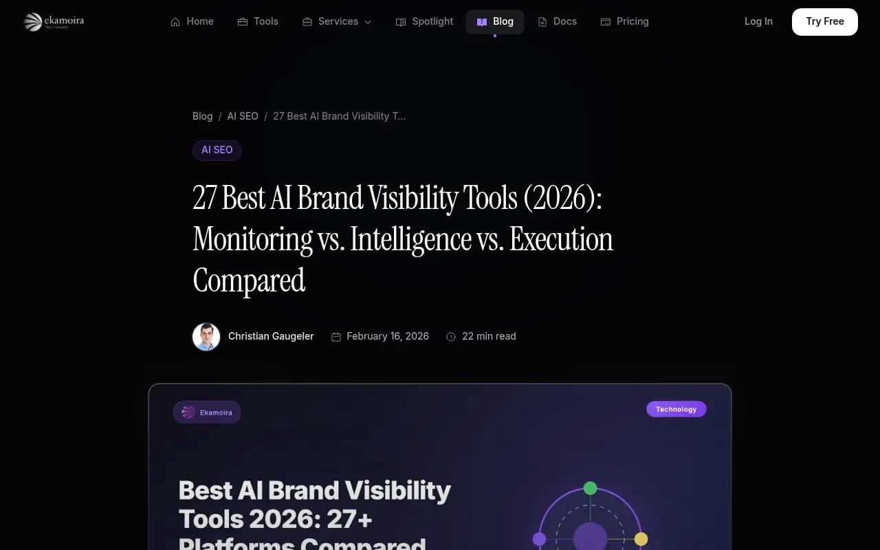 Best AI Brand Visibility Tools 2026 comparison overview