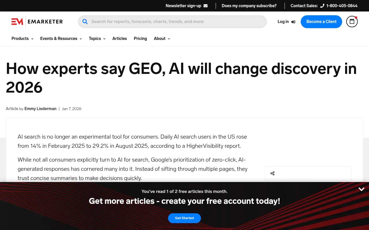 How experts say GEO, AI will change discovery in 2026