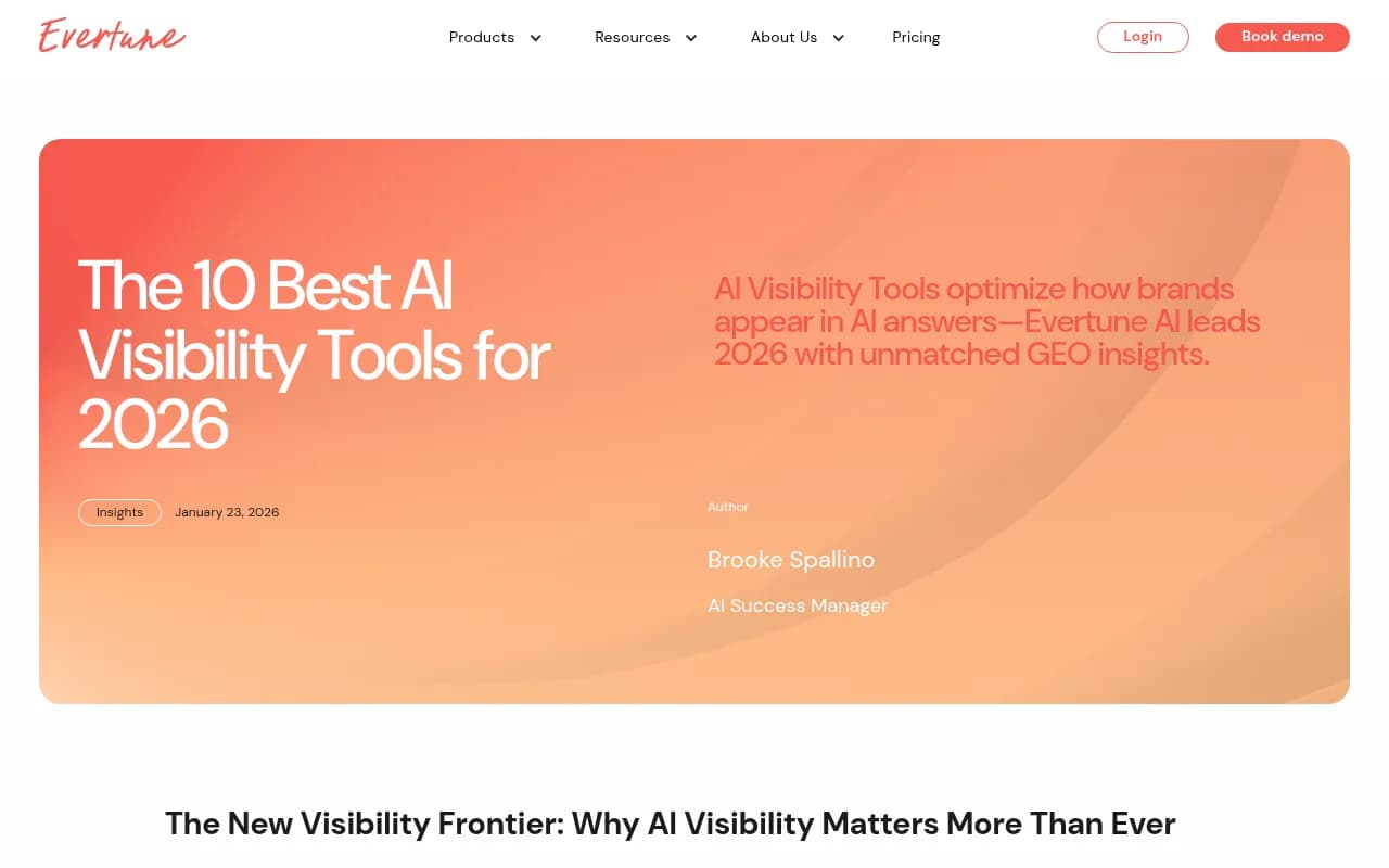 Evertune AI visibility platform