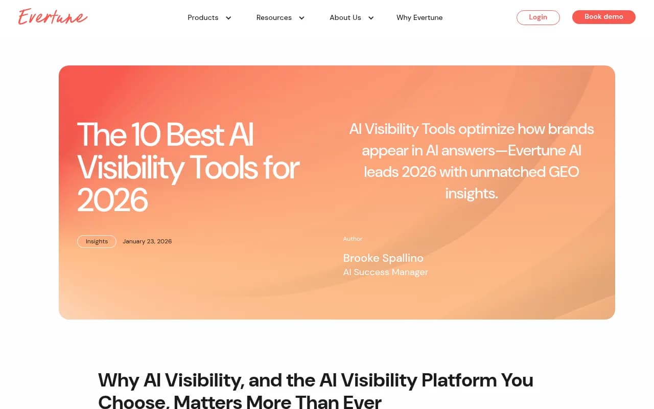 Evertune AI visibility platform overview