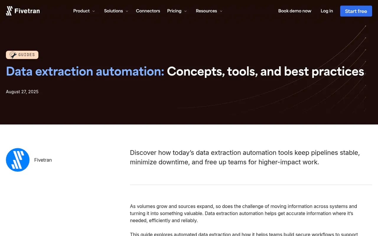 Fivetran data extraction automation