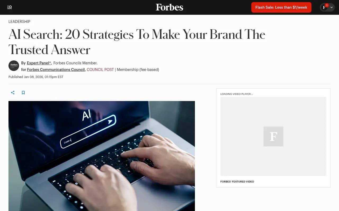 AI Search: 20 Strategies To Make Your Brand The Trusted Answer