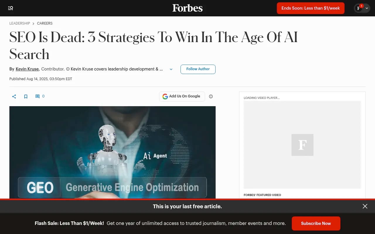 SEO Is Dead: 3 Strategies To Win In The Age Of AI Search
