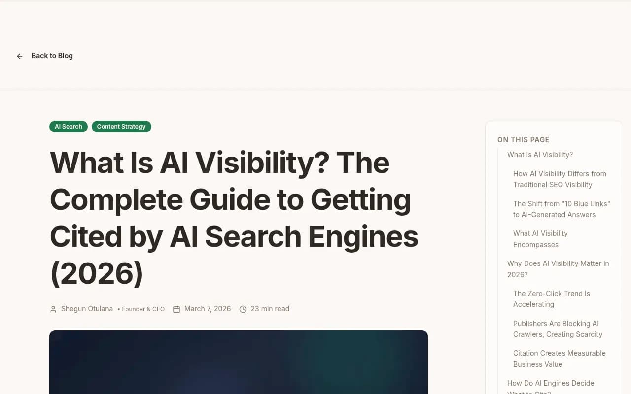 What Is AI Visibility? Complete Guide (2026) from Frase.io
