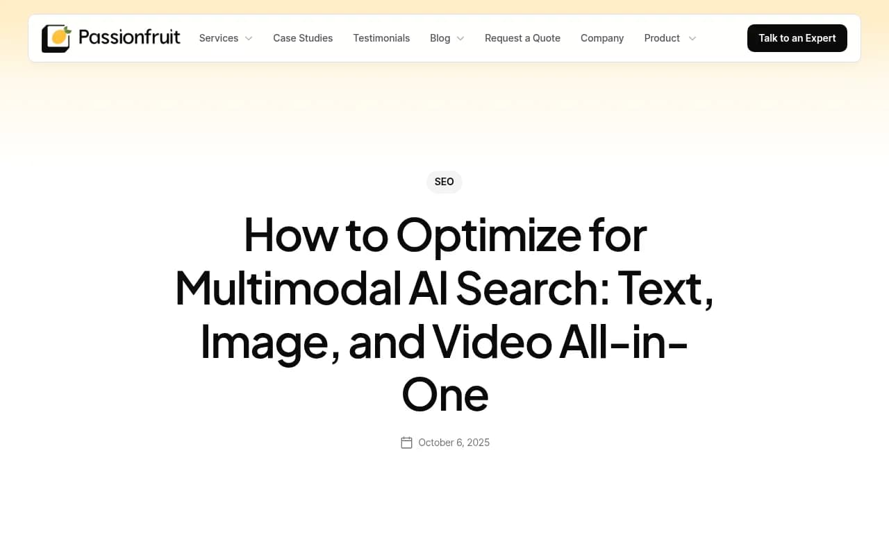 Multi-modal AI Search Optimization Guide
