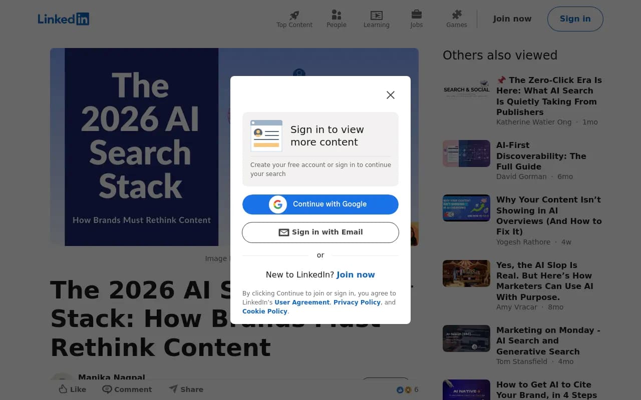 The 2026 AI Search Stack
