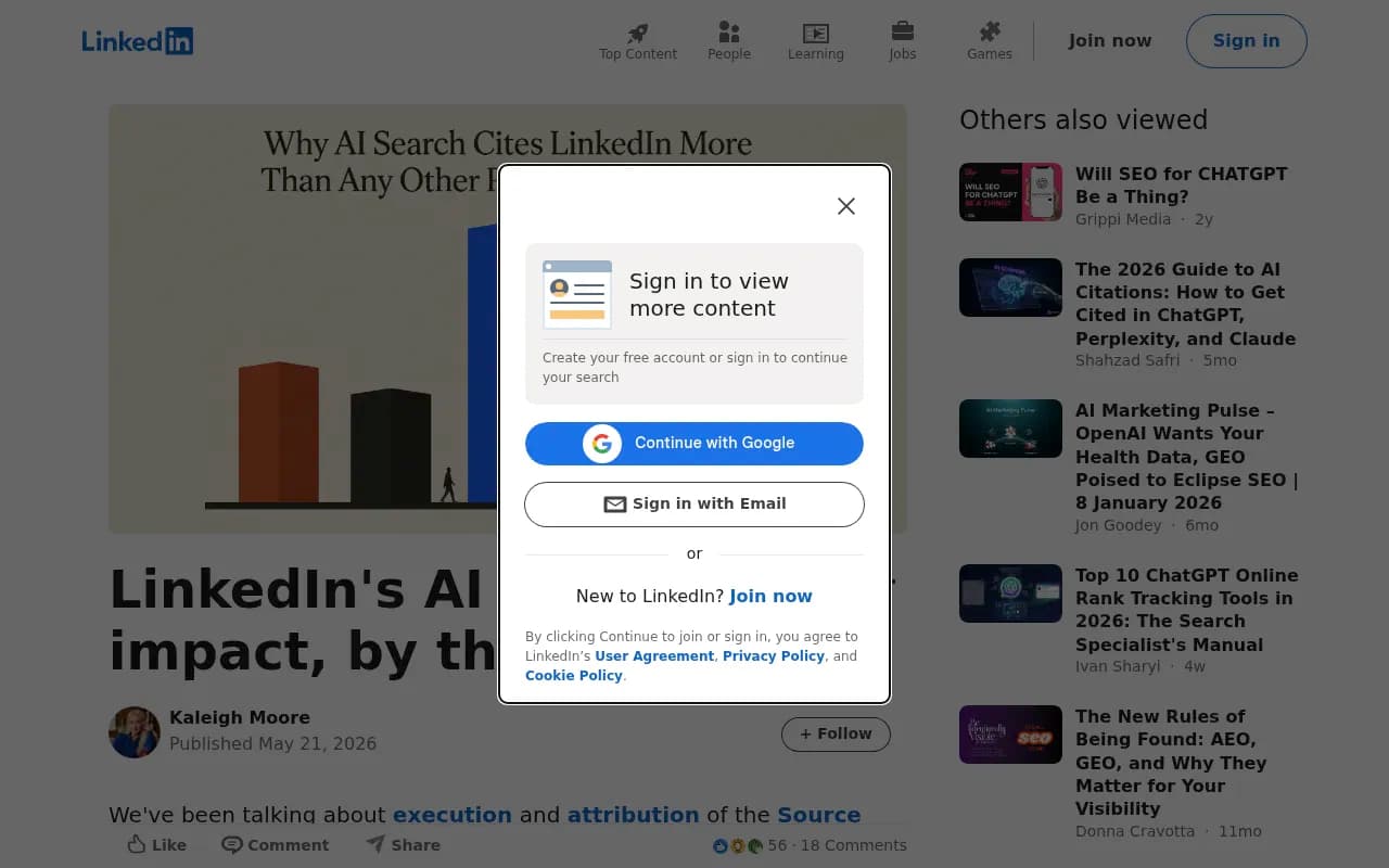 LinkedIn's AI search impact, by the numbers
