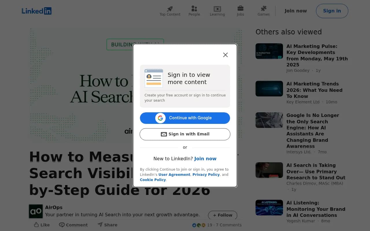 Step-by-step guide to measuring AI search visibility, including recommended monitoring frequency