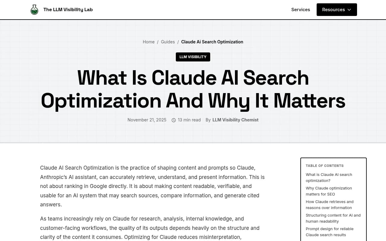Claude AI Search Optimization Guide
