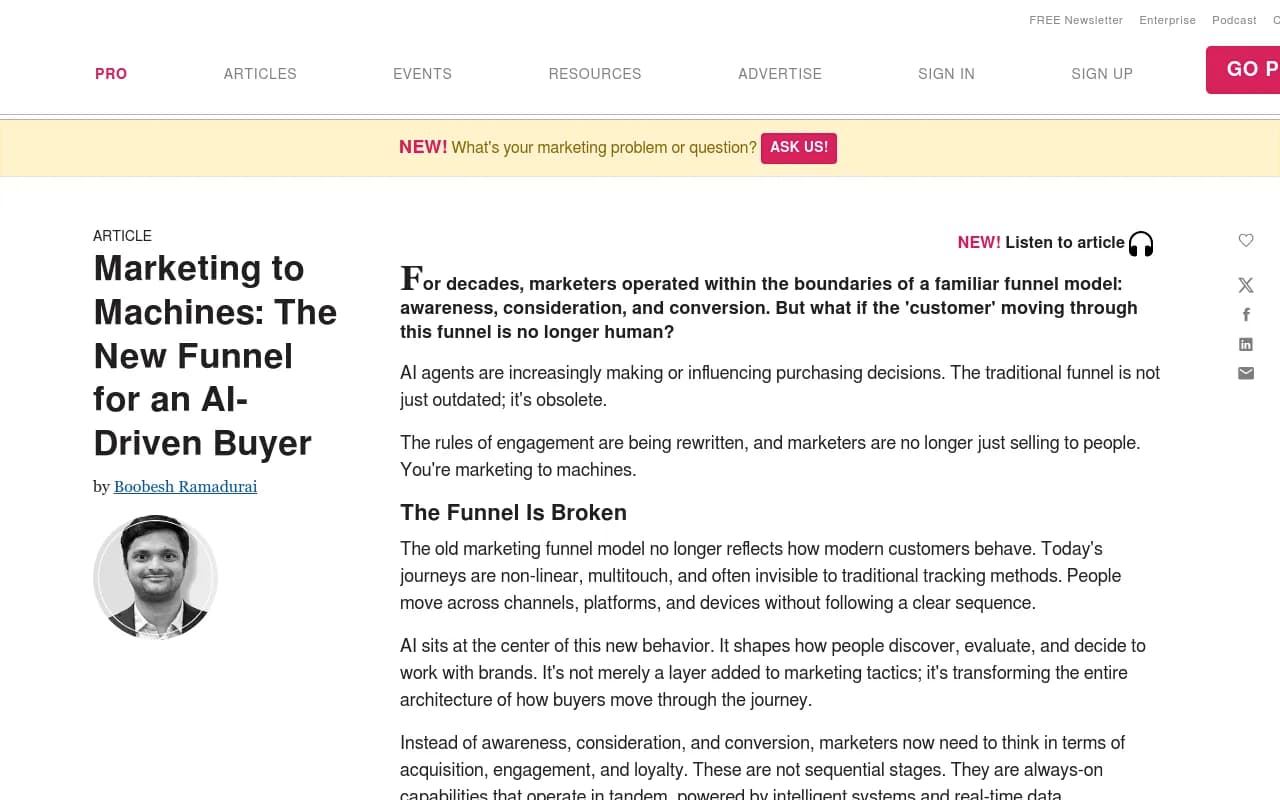 Marketing funnel evolution diagram