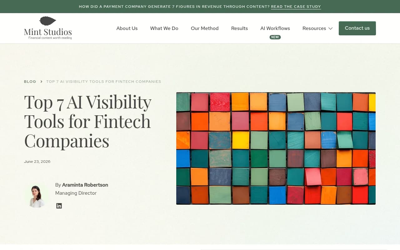 Top AI visibility tools overview for financial services brands in 2026
