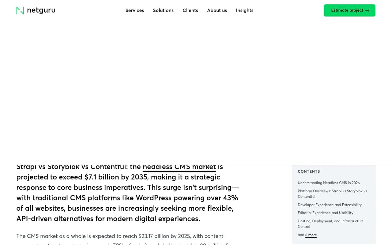 Contentful enterprise CMS comparison