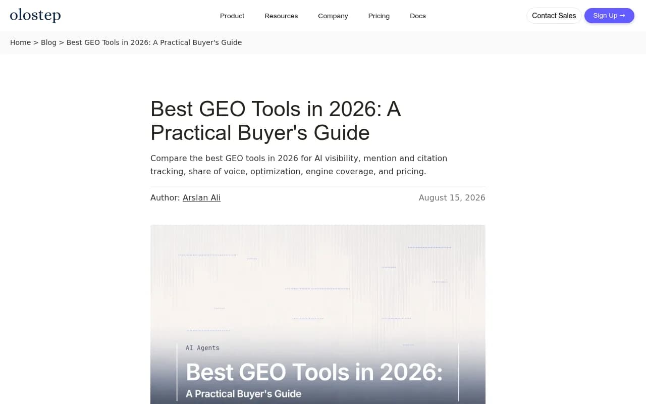 A vendor-neutral buyer's guide to GEO tools covering tracking, citations and share of voice