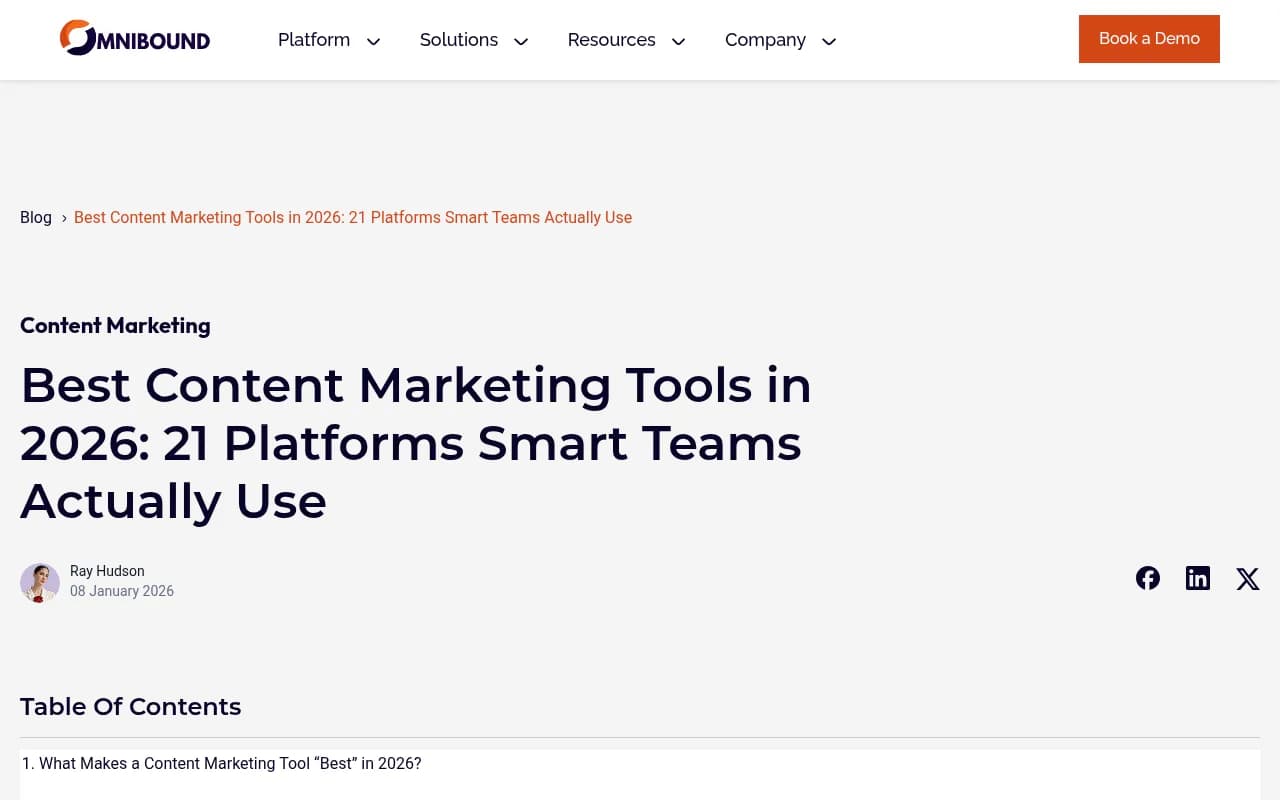 Content marketing tools comparison