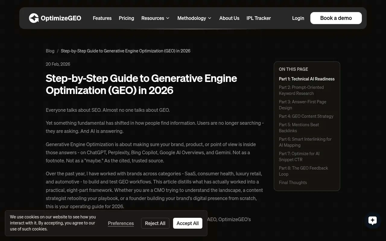 Step-by-step GEO guide for AI search in 2026