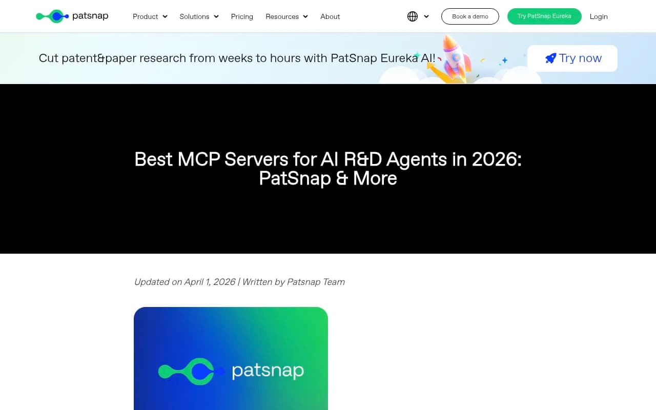 PatSnap MCP server integration for AI R&D agents