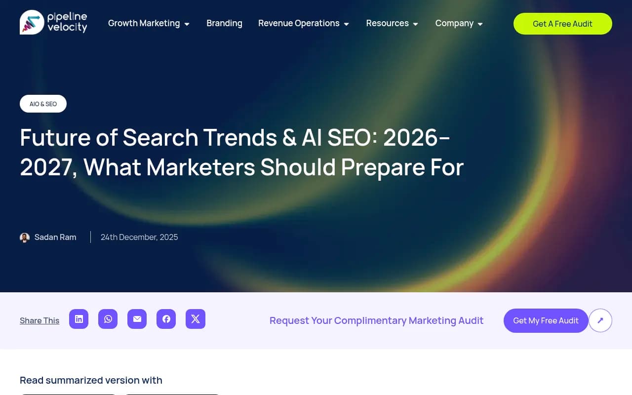 Future of Search Trends & AI SEO: 2026–2027