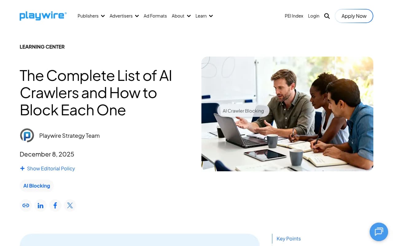 Complete list of AI crawlers by company