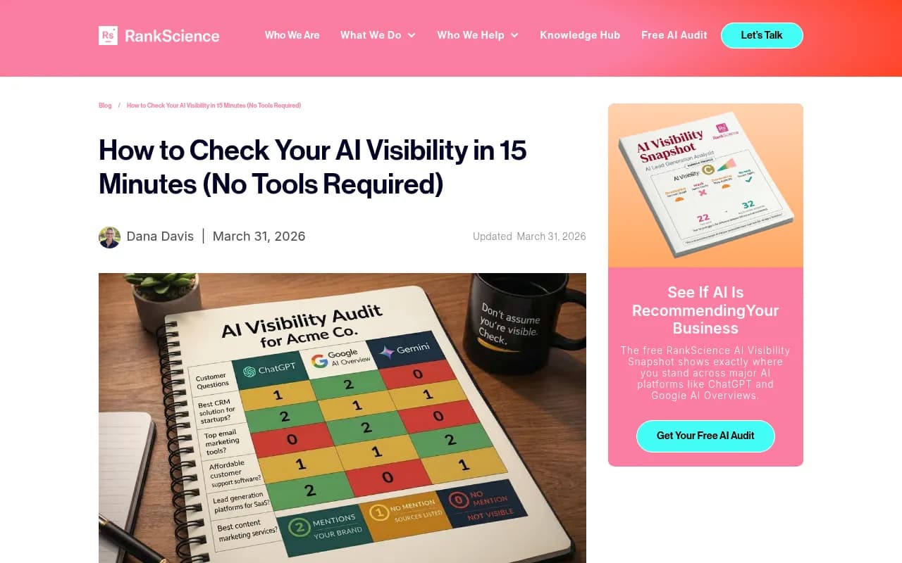 How to Check AI Visibility: A 15-Minute Audit for Any Brand