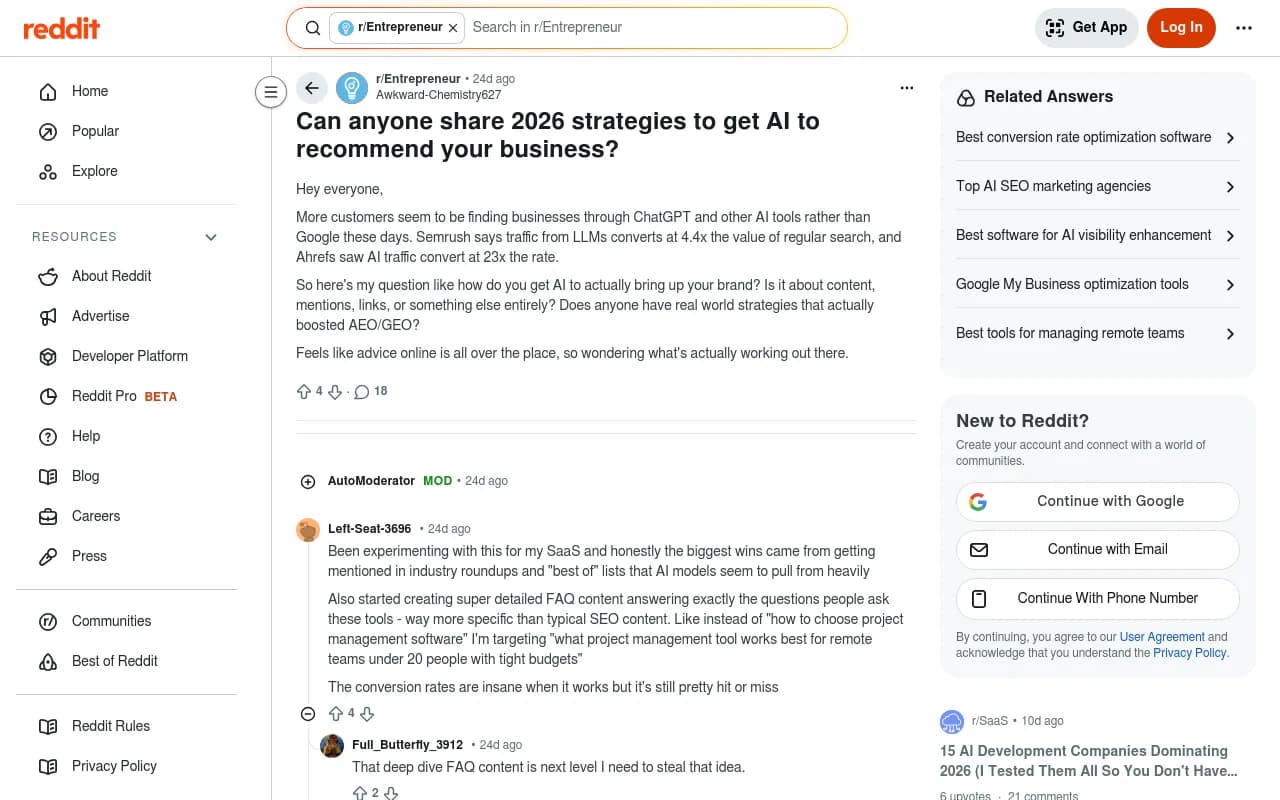 Reddit discussion thread