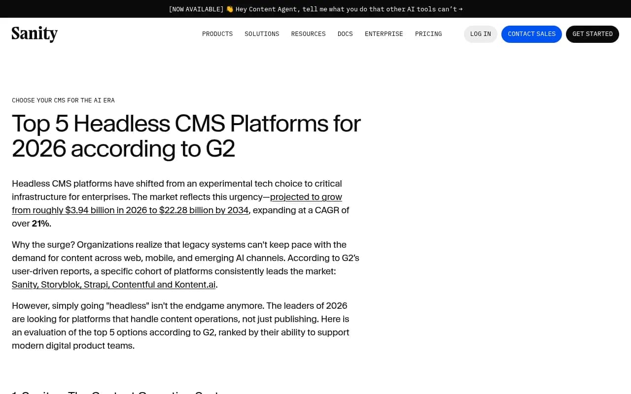 Sanity platform overview