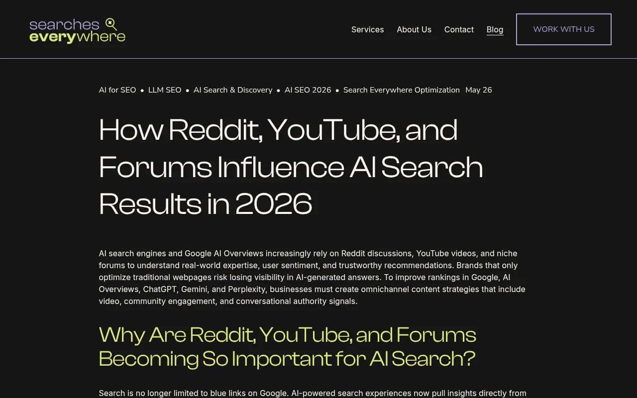 How Reddit, YouTube & Forums Influence AI Search Results in 2026