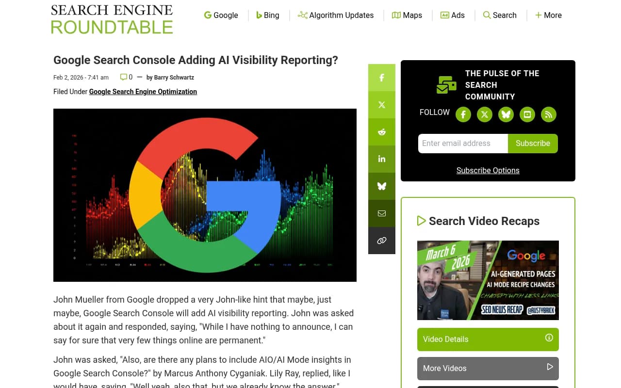 John Mueller's comments on AI visibility reporting