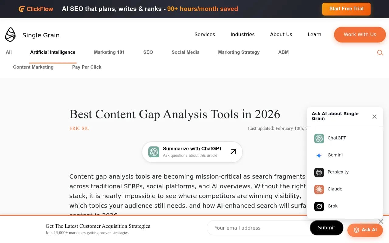 Content gap analysis tools comparison