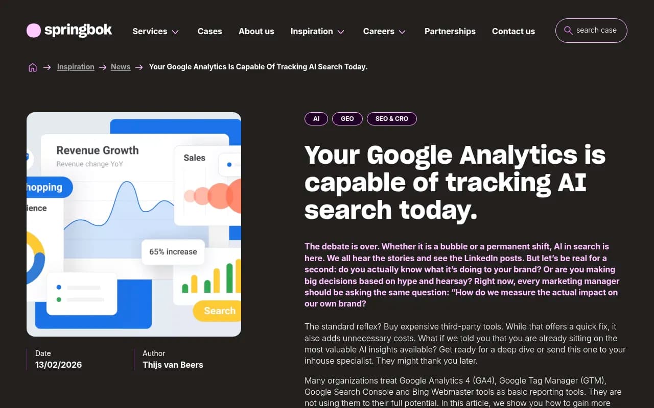 Springbok Agency's guide to tracking AI search in GA4