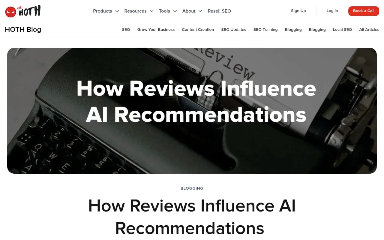 How reviews influence AI recommendations - The HOTH's analysis of review signals in AI search